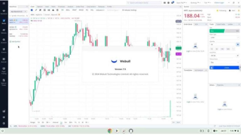 Webull desktop for Chromebook