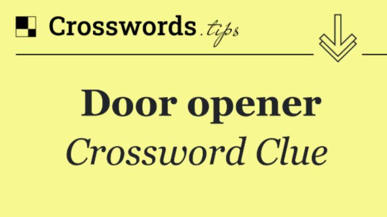 opener crossword clue